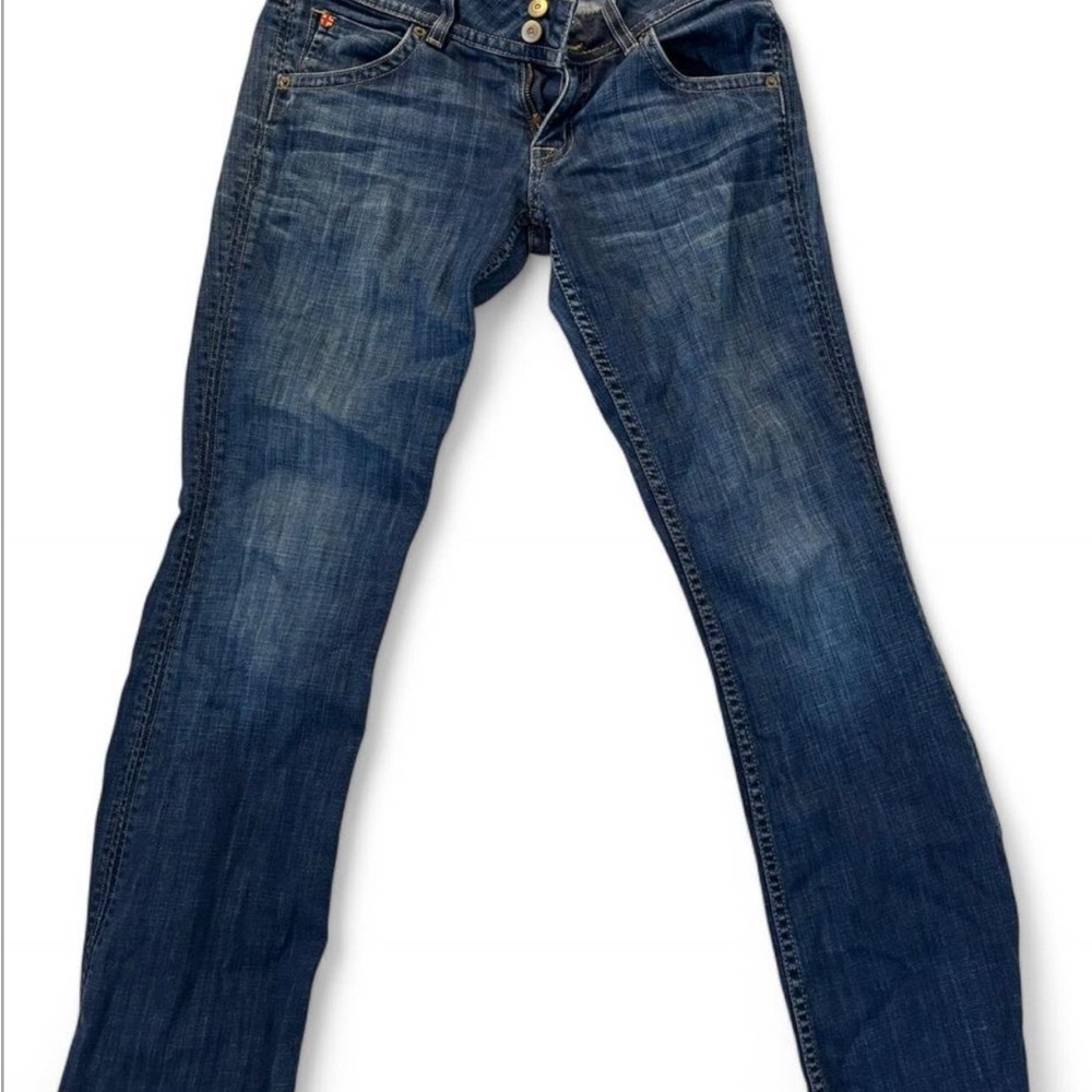 Hudson Jeans Blue Flare Wide Leg Denim